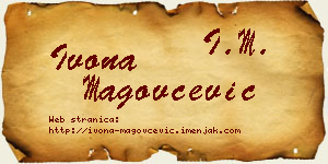 Ivona Magovčević vizit kartica